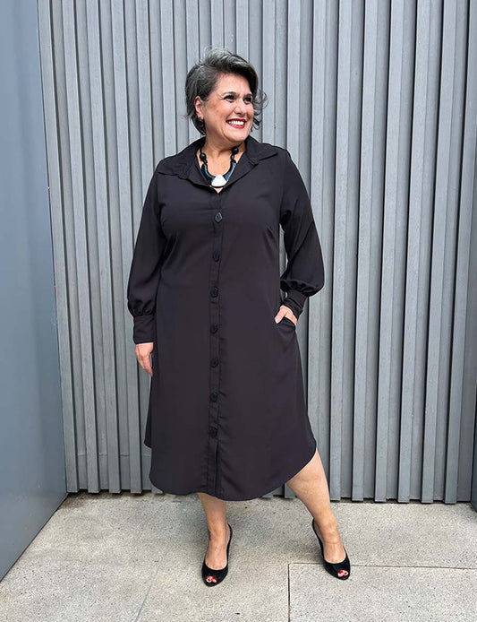 Vestido Chemise Plus Size Midi