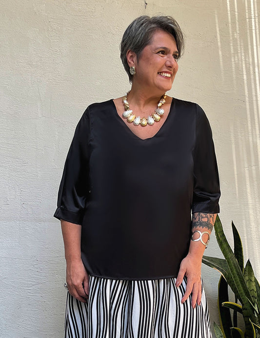 Blusa Básica Acetinada