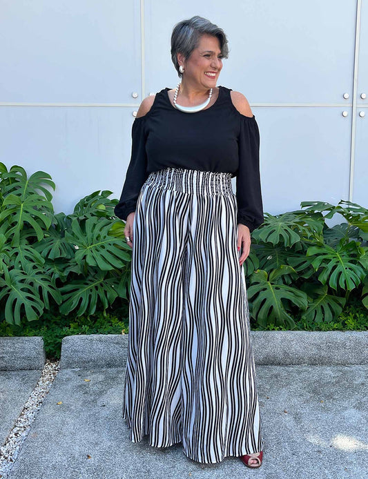 Blusa Manga Longa Detalhe Ombro