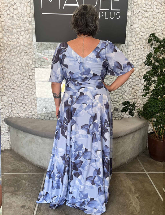 Vestido Longo Plus Size Estampado
