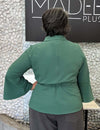 Camisa Manga Longa Plus size com Amarração na Cinta