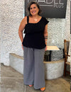 Blusa Plus Size Babado com Alça