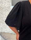 Blusa Plus Size Manga Borboleta Decote V