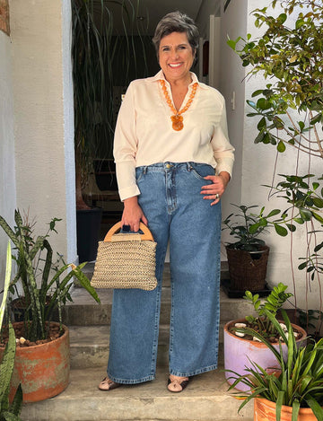 Calça Jeans Wide Plus Size