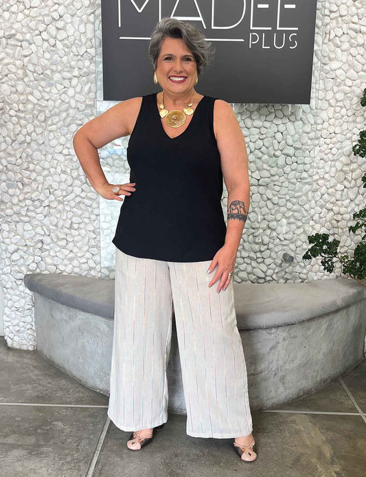 Regata Plus Size Básica Viés