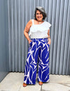 Calça Plus Size Pantalona Estampada