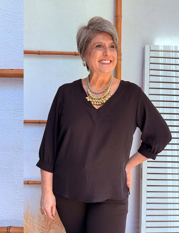 Blusa decote V