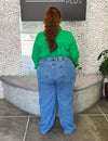 Calça Jeans Wide Plus Size