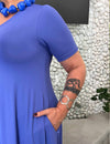 Vestido Longo Amplo Violeta Plus