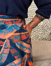 Saia Plus Size Transpassada Estampada
