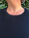 Blusa Ampla Manga Longa Plus Size com Gola Avulsa
