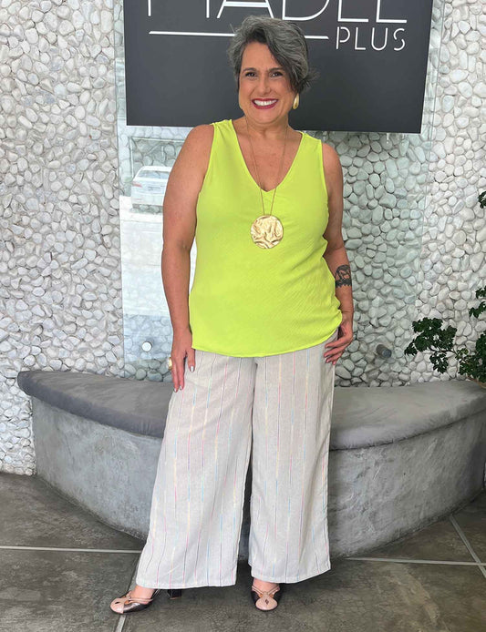 Regata Plus Size Básica Viés