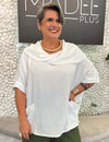 Blusa Bata Plus Size Ampla Lisa