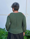 Blusa Manga Longa Detalhe Ombro