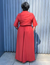 Vestido Plus Size com Gola e Zíper