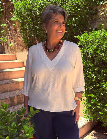 Blusa decote V