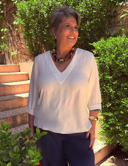 Blusa decote V