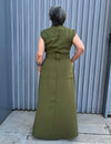 Vestido Longo Plus Size Utilitário Regata Verde