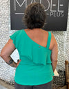 Blusa Plus Size Babado com Alça