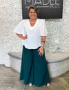 Blusa Plus Size Manga Borboleta Decote V