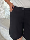 Bermuda Alfaiataria  Plus Size Preta