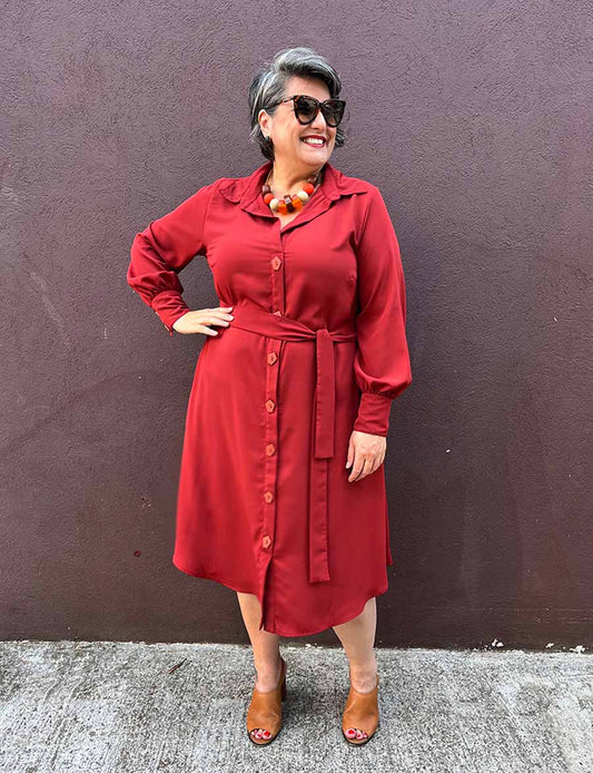 Vestido Chemise Plus Size Midi