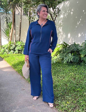 Conjunto Plus Size Marinho Vivo Goiaba