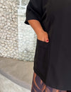Blusa Bata Plus Size Ampla Lisa