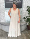 Vestido Viscose Plus Size Longo Regata Guipir